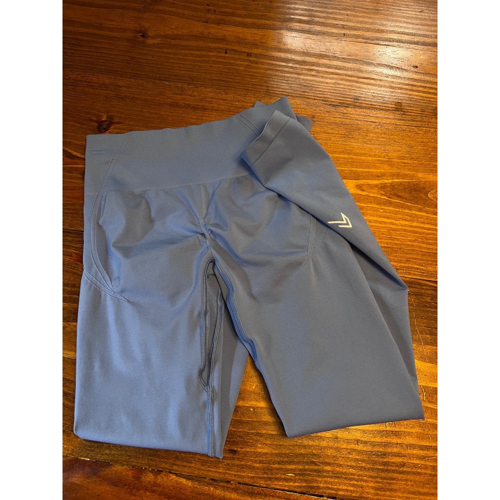 ONER Active Seamless Leggings Womens UK M Blue Scrunch Butt High Rise Good